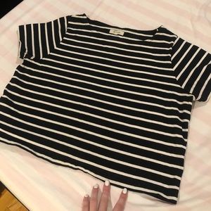 Madewell stripe boxy tee, M